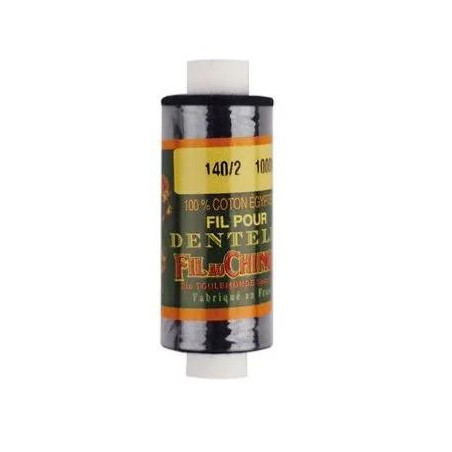 Coton égyptien Au Chinois 140/2 Noir 1000 m