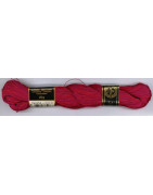 Coton Perlé n°12 écheveau de 300 m Violet Rose foncé dégradé 4210