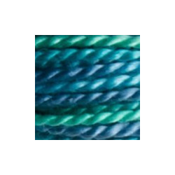 Coton Perlé n°12 écheveau de 300 m Bleu turquoise dégradé 4030