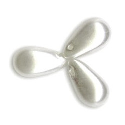 Gouttes nacrées 6 x 10 mm White x 20