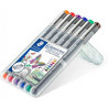 Etui feutres pigment liner Staedtler 0.5 ass. x6