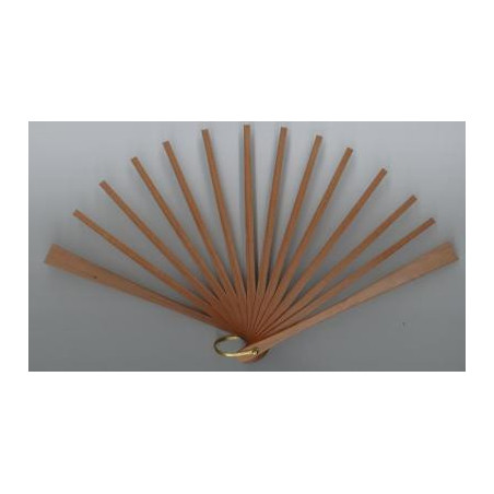 Eventail 18 cm tiges lisses bois  naturel
