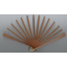 Eventail 18 cm tiges lisses bois  naturel