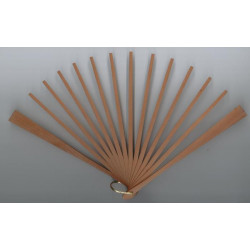 Eventail 21,5 cm tiges lisses Sycomore