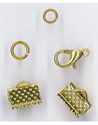 Attaches bracelet valisette 1cm  doré ou argenté