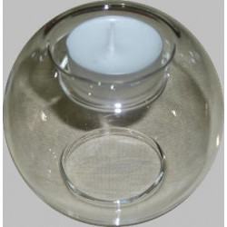 Bougeoir boule en verre