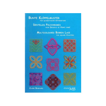 Dentelles Polychromes pour dessous de verre carré