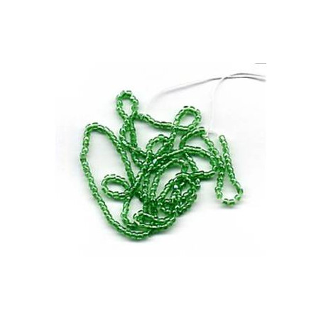 Perles lunéville   vert jaune 