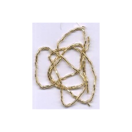 Perles Lunéville petits tubes dorés