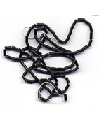 Perles tubes lunéville  noires 