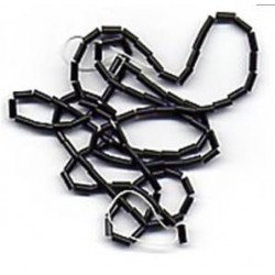 Perles tubes lunéville  noires 