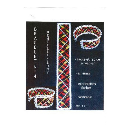 Modèle de Bracelet n°4  Dentelle Cluny point d'Esprit 