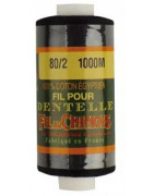 Coton égyptien Au Chinois 80/2 Noir 1000 m