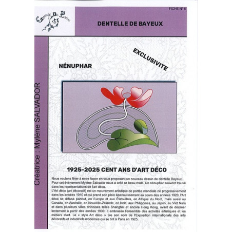 Fiche n°5 Dentelle Bayeux Nénuphar