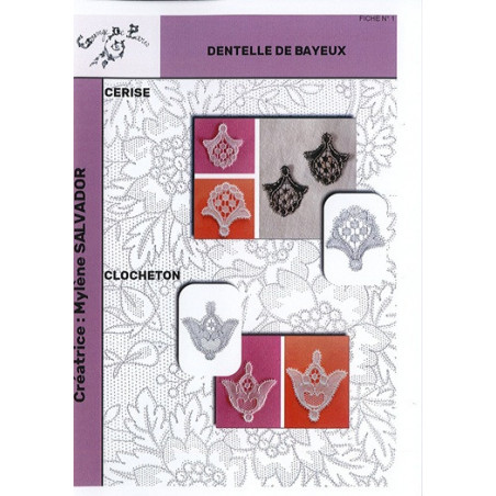 Fiche n°1 Dentelle Bayeux Cerise - Clocheton