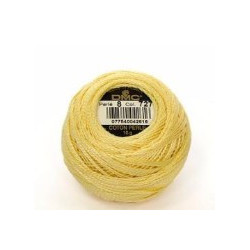Coton perlé n°8 ref 727 jaune pale