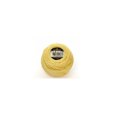 Coton perlé n°8 ref 727 jaune pale