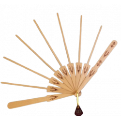 Monture d'éventail  Art déco  poirier (184)