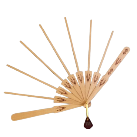 Monture d'éventail  Art déco  poirier (184)