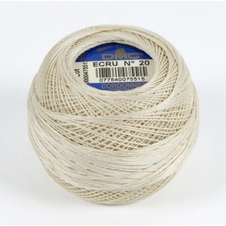 Coton cordonnet DMC n°20 écru