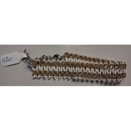 Bracelet doré et blanc