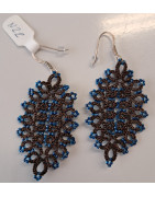 Boucles d'oreilles bronze/bleu