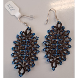 Boucles d'oreilles bronze/bleu