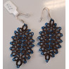 Boucles d'oreilles bronze/bleu