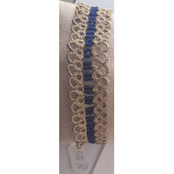 Bracelet doré et bleu
