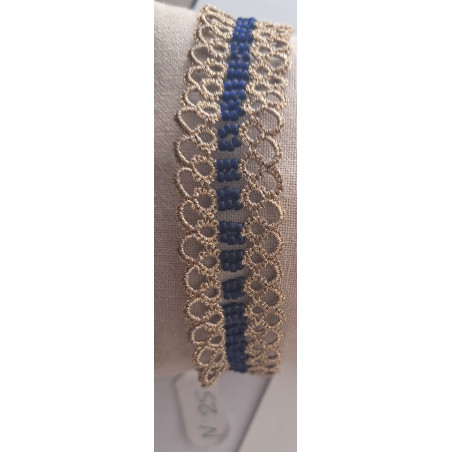 Bracelet doré et bleu