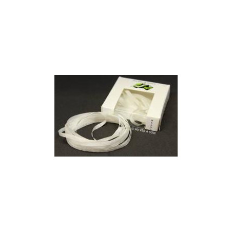 Rubans de soie - 4 mm - 3m - Blanc