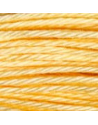 Coton à broder n°25 jaune paille (744) - échevette de 32 m