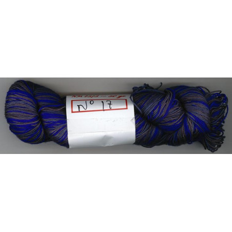 Soie Streng 017 Bleu Foncé Vert NM15/3 - 50 gr écheveau de 250m