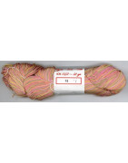 Soie Streng 016 Rose Saumon Vert NM15/3 - 50gr écheveau de 250m