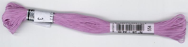 Coton à broder n°25 lilas (554) - échevette de 32 m