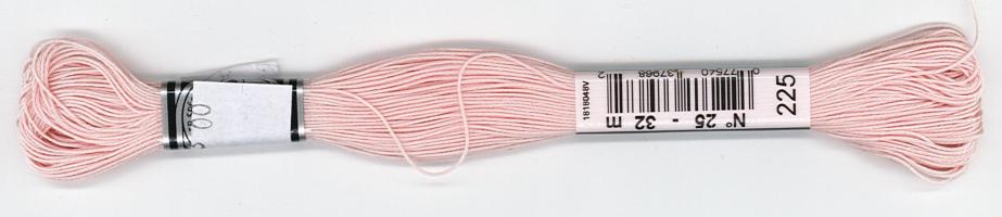 Coton à broder n°25 rose pâle (225)  - échevette de 32 m