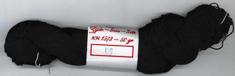 Soie Streng 002 Noir NM15/3 - 50 gr écheveau de 250m  