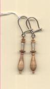 Boucles d'oreilles fuseaux argent massif
