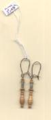 Boucles d'oreilles fuseaux argent massif