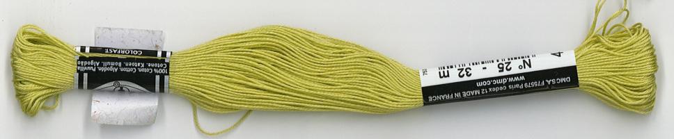 Coton à broder n°25 vert anis (472)  - échevette de 32 m 