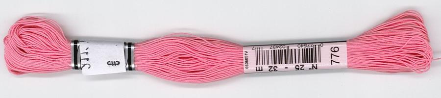 Coton à broder n°25  rose (776) - échevette de 32 m