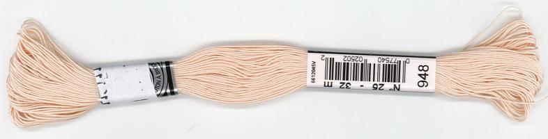 Coton à broder n°25 rose pâle (948) - échevette de 32 m